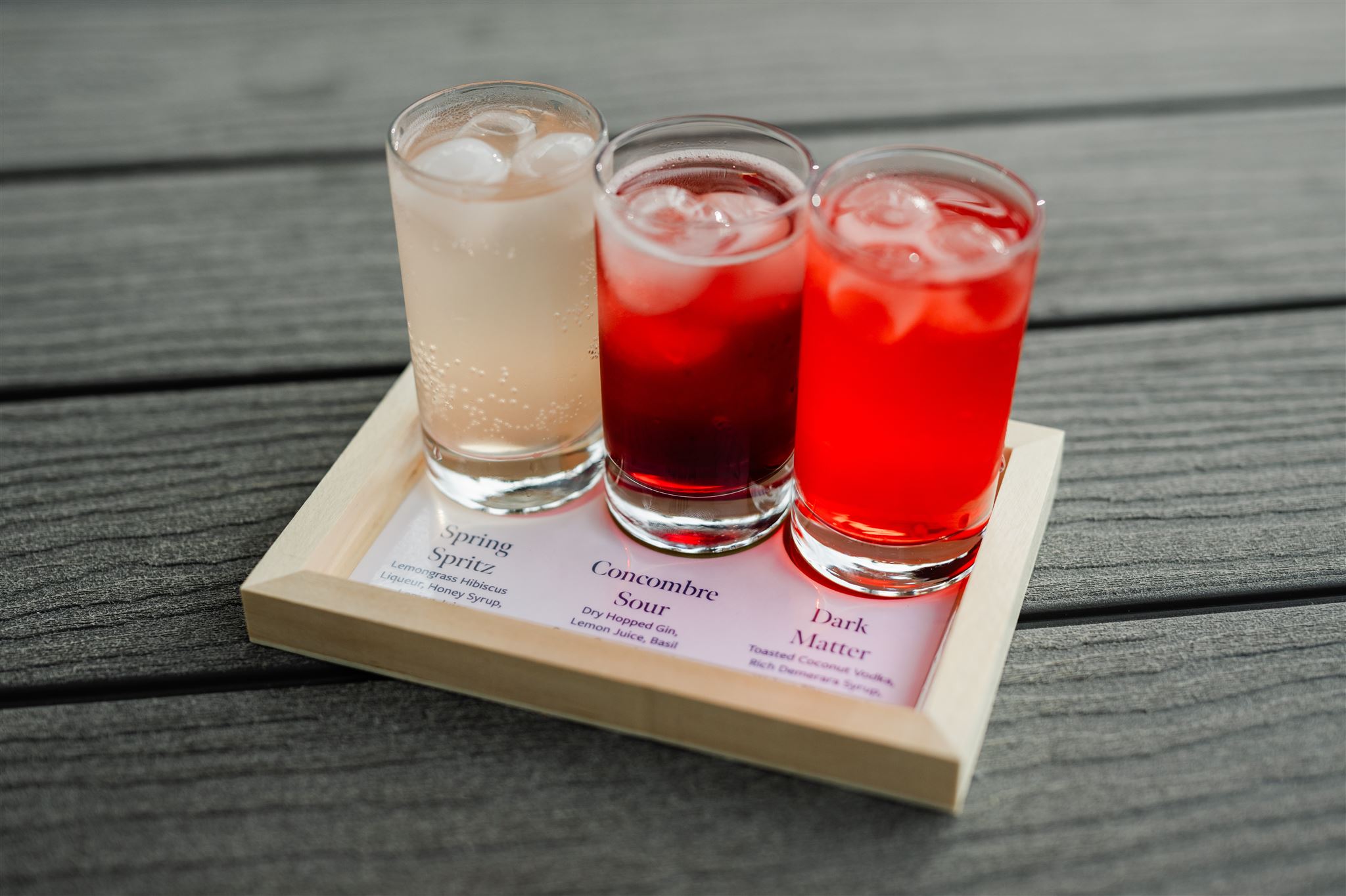Cocktail Flight for Mother's Day Cocktail Class