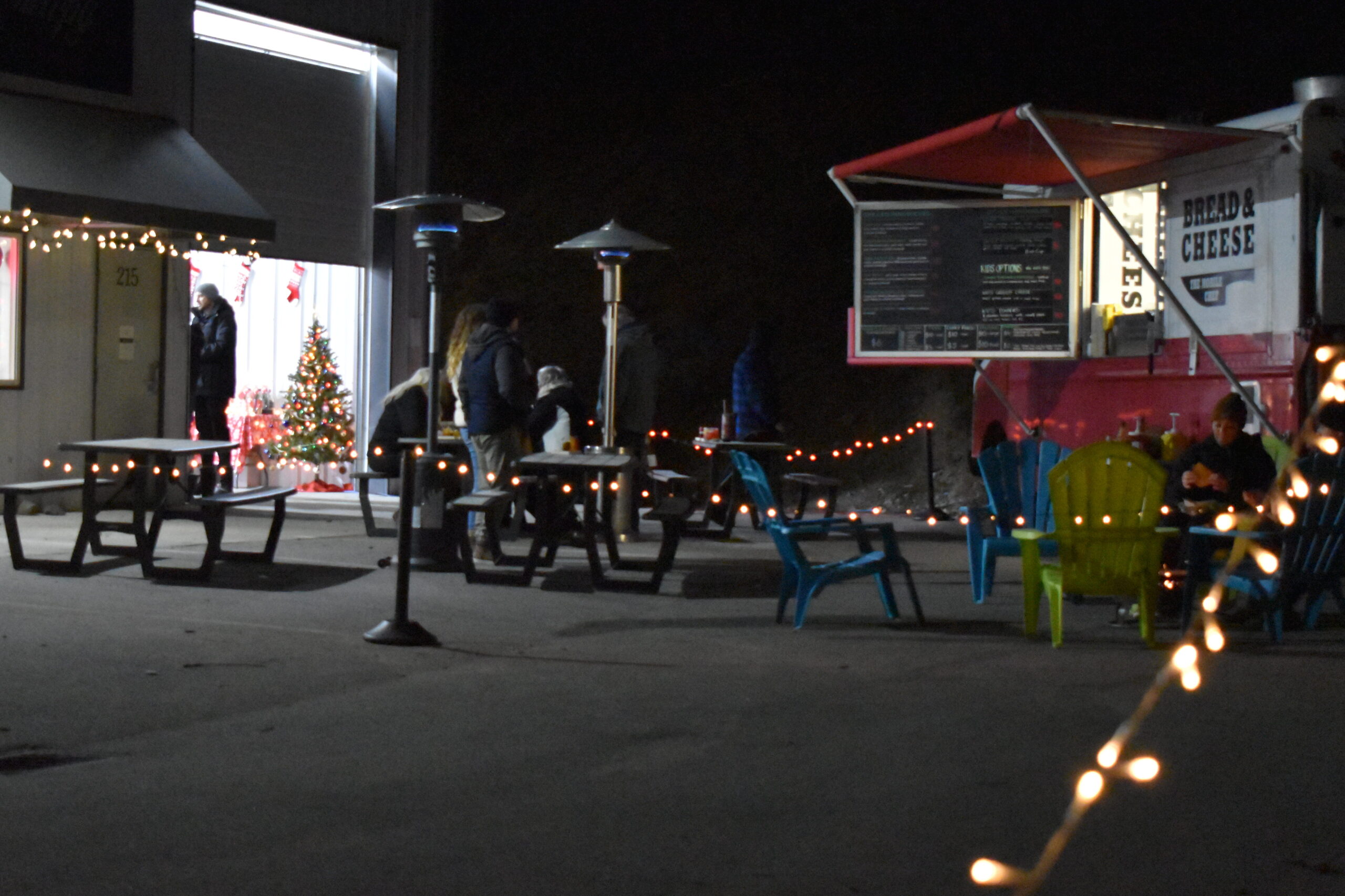Light up the Vines outdoor seating area